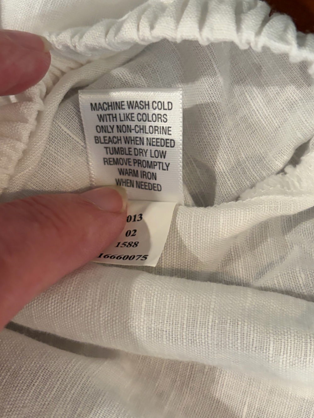 Merona White Linen Blend Peasant Blouse Small Boho Cottagecore Top Puff Sleeves - Picture 9 of 9